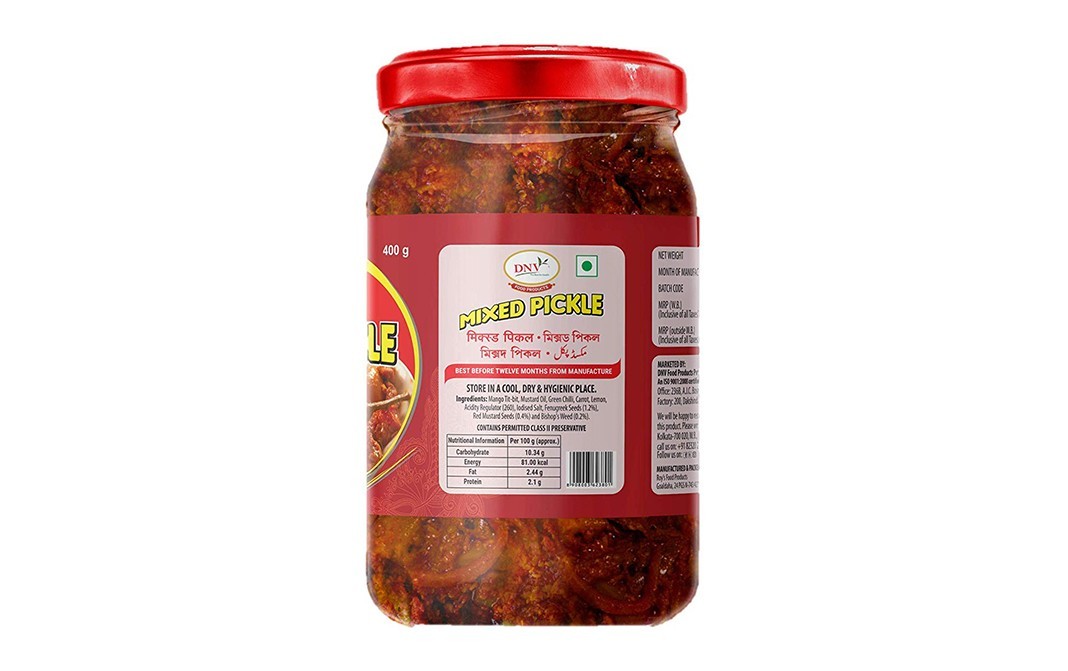 DNV Mixed Pickle    Glass Jar  400 grams